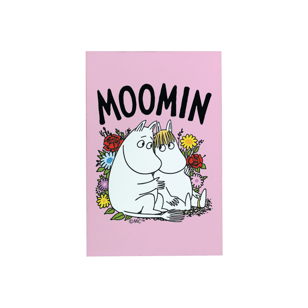 Moomin Moomintroll And Snorkmaiden Flowers Wooden Fridge Magnet