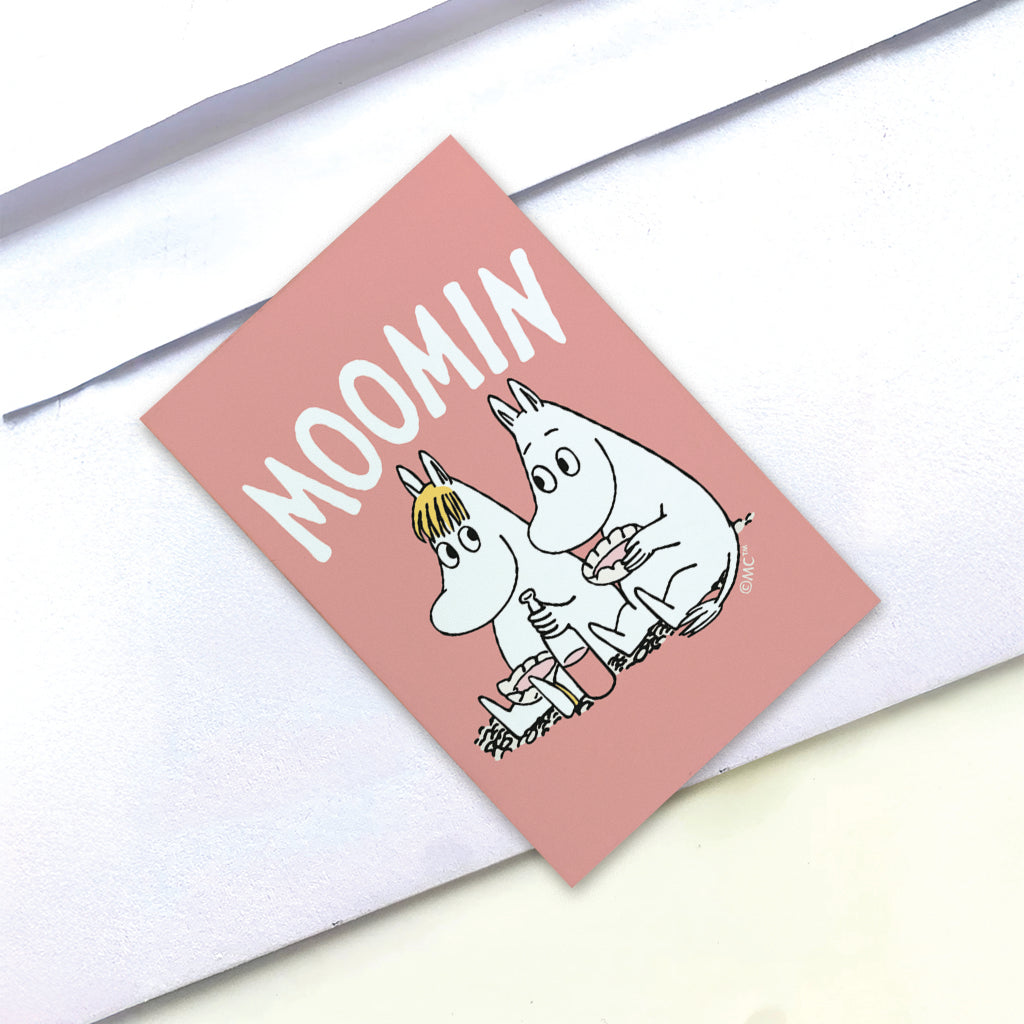 Moomin Moomintroll And Snorkmaiden Picnic Wooden Fridge Magnet | Moomin Shop US