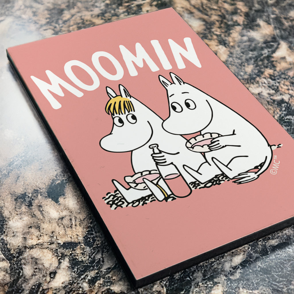 Moomin Moomintroll And Snorkmaiden Picnic Wooden Fridge Magnet