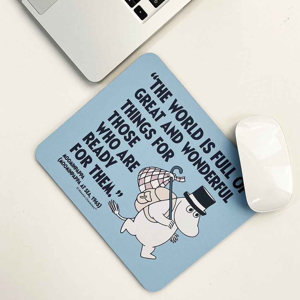 Moomin Moominpappa Great And Wonderful Things Mouse Pad | Moomin Shop US