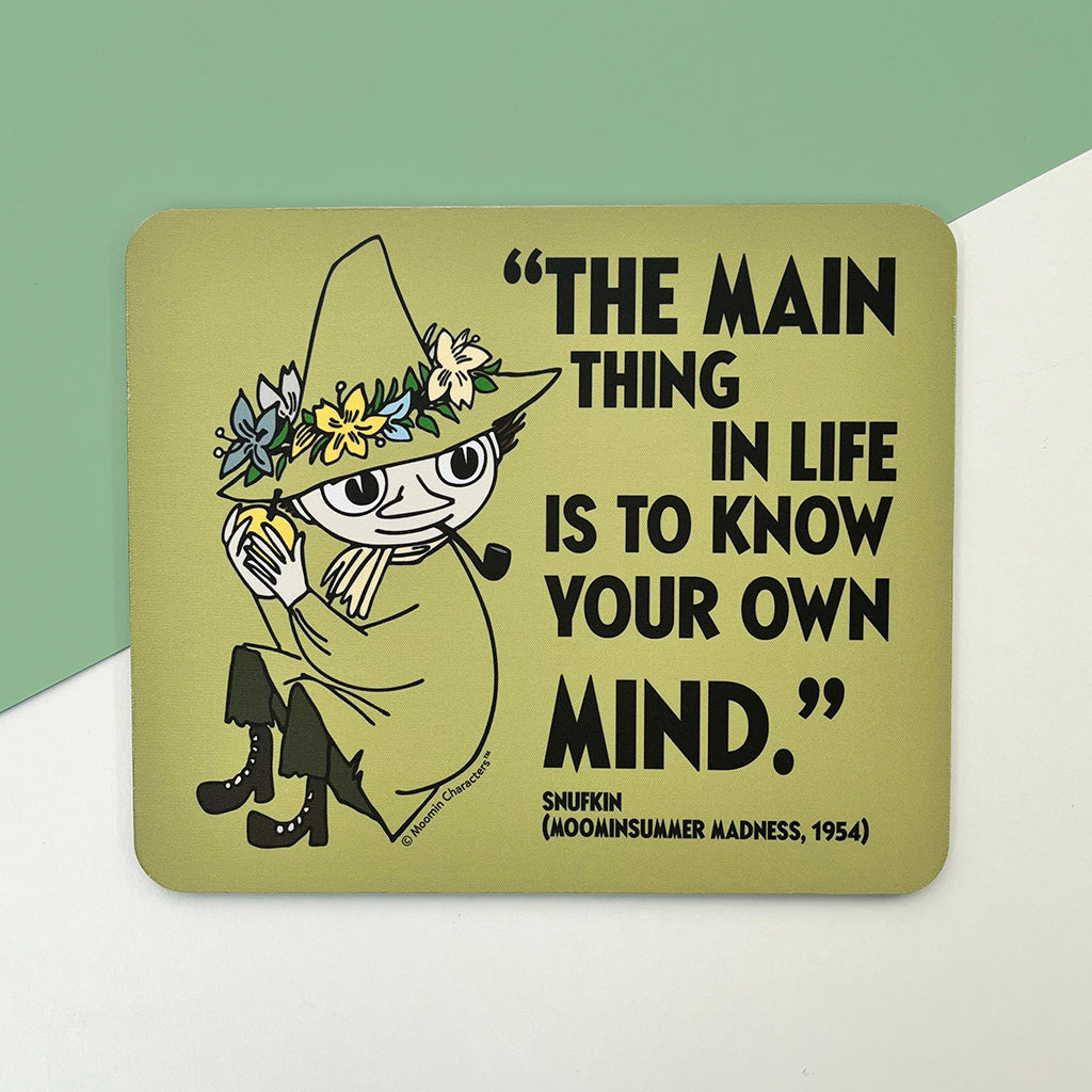 Moomin Snufkin Know Your Own Mind Mouse Pad | Moomin Shop US