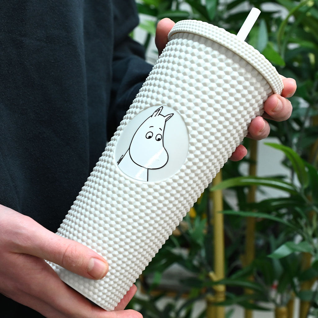 Moomin Moomintroll Drinking Cup With Straw - White | Moomin Shop US