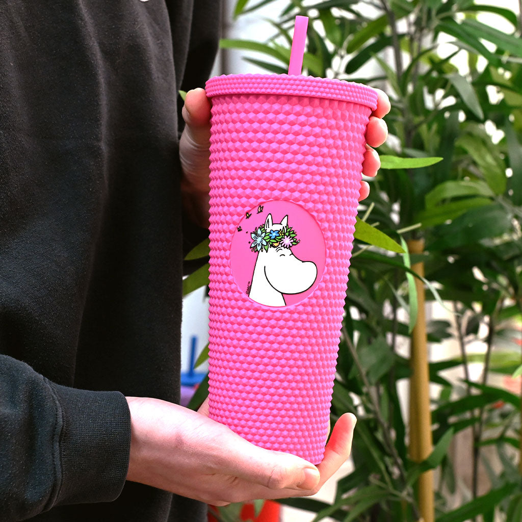 Moomin Moominmamma Drinking Cup With Straw - Hot Pink