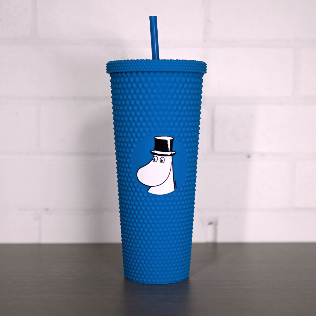 Moomin Moominpappa Drinking Cup With Straw - Blue