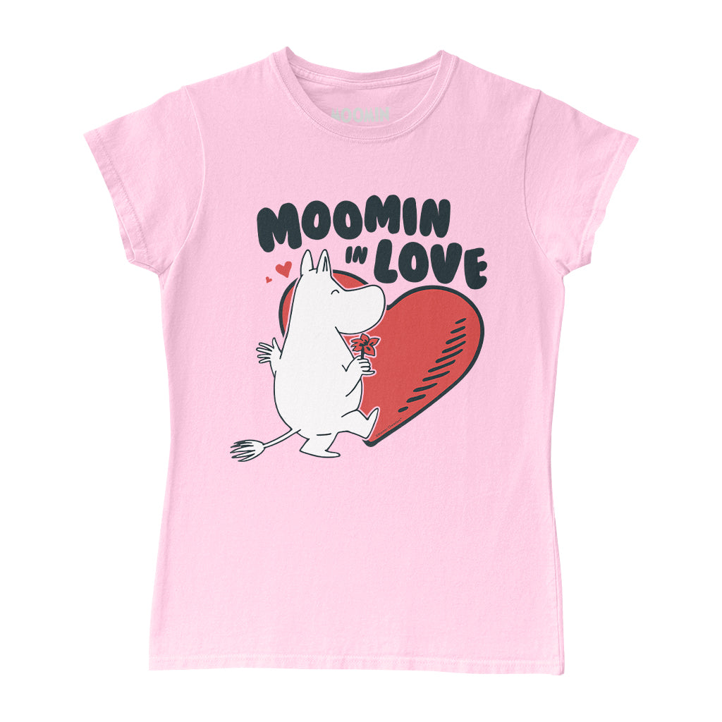 Moomin In Love Moomintroll Heart Women&#39;s T-Shirt | Moomin Shop US