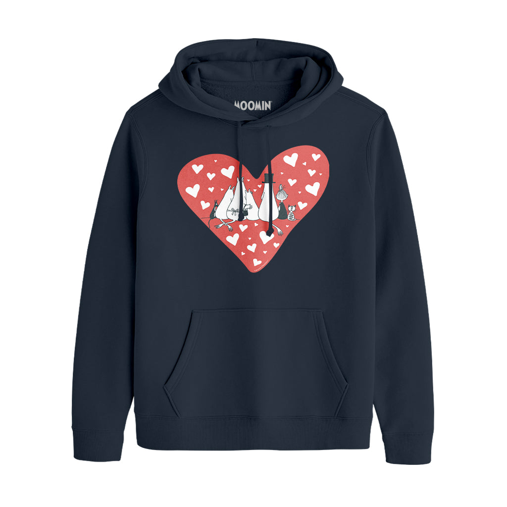 Moomin Family Love Hearts Adult Hoodie