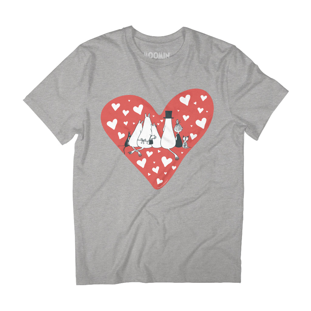 Moomin Family Love Hearts Adult T-Shirt | Moomin Shop US