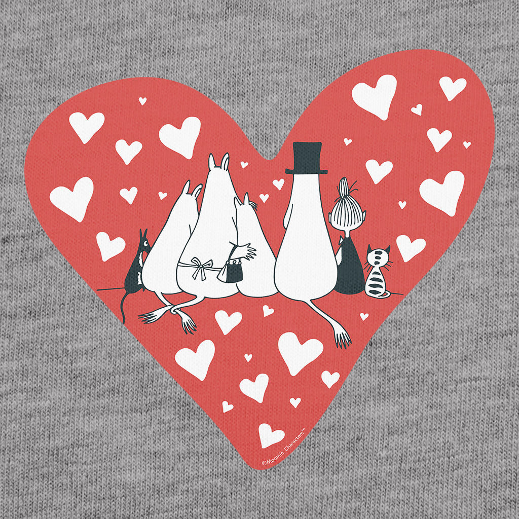 Moomin Family Love Hearts Adult T-Shirt