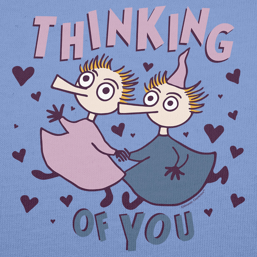 Moomin Thingumy And Bob Thinking Of You Love Hearts Adult T-Shirt