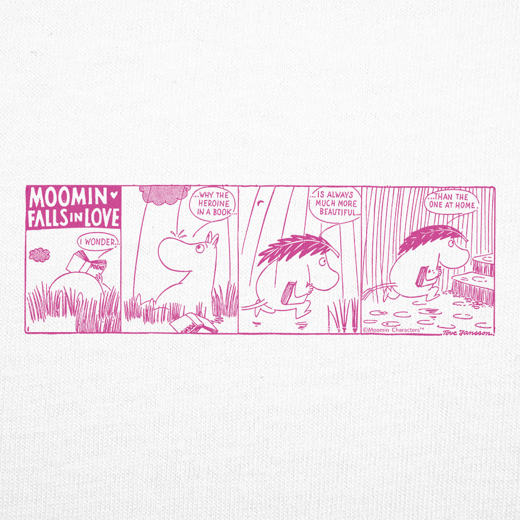 Moomin Falls In Love Funny Comic Strip Adult T-Shirt