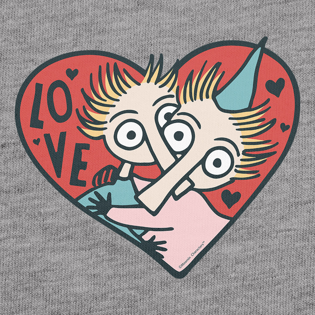 Moomin Thingumy And Bob Love Heart Adult T-Shirt