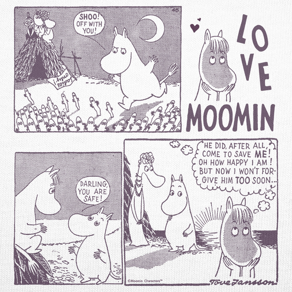 Moomin Love Moomintroll Saves Snorkmaiden Comic Adult T-Shirt