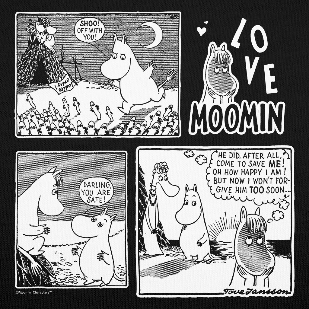 Moomin Love Comic Moomintroll Saves Snorkmaiden Adult T-Shirt