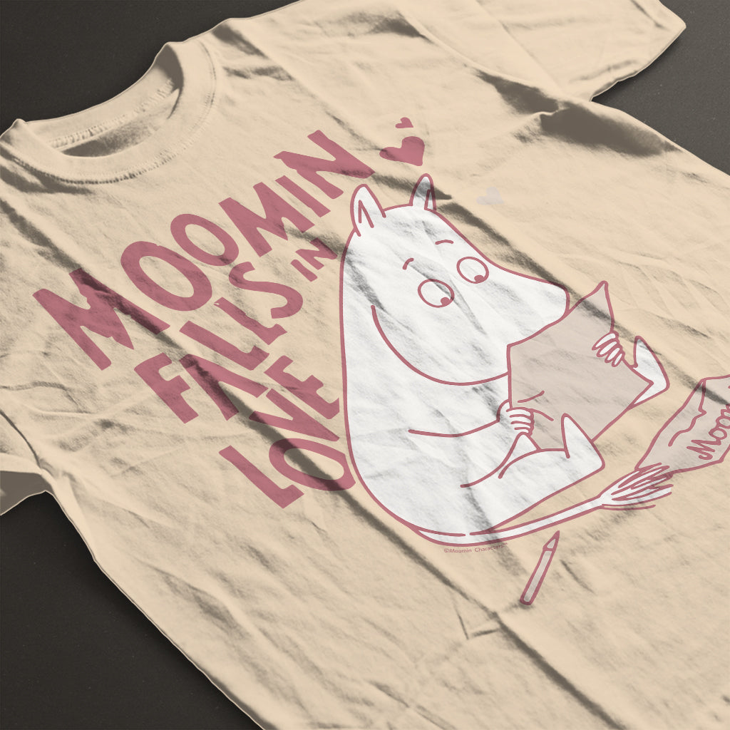 Moomin Falls In Love Moomintroll Love Letter Adult T-Shirt