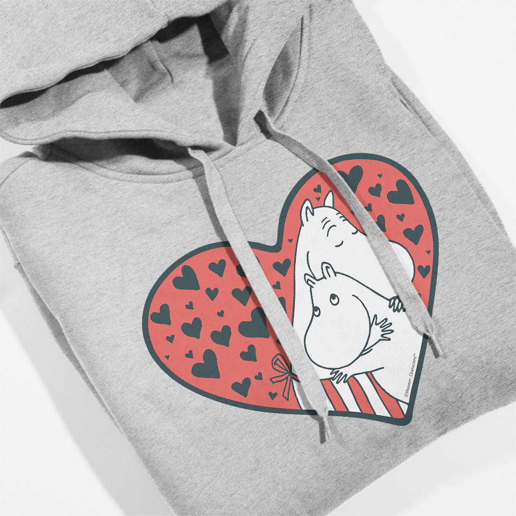 Moomin Moominmamma &amp; Moomintroll Love Heart Adult Hoodie