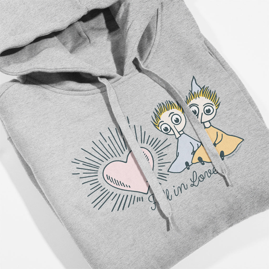 Moomin Thingumy And Bob Fall In Love Heart Adult Hoodie