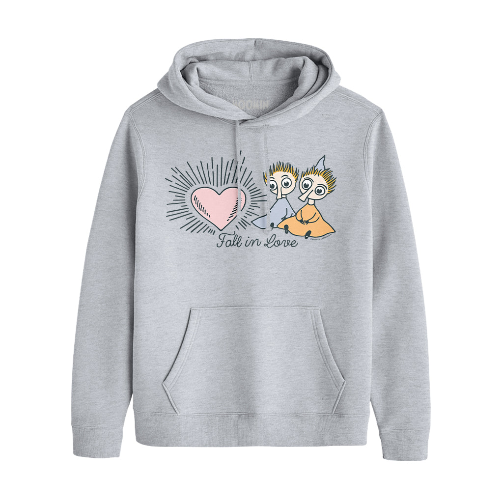 Moomin Thingumy And Bob Fall In Love Heart Adult Hoodie | Moomin Shop US