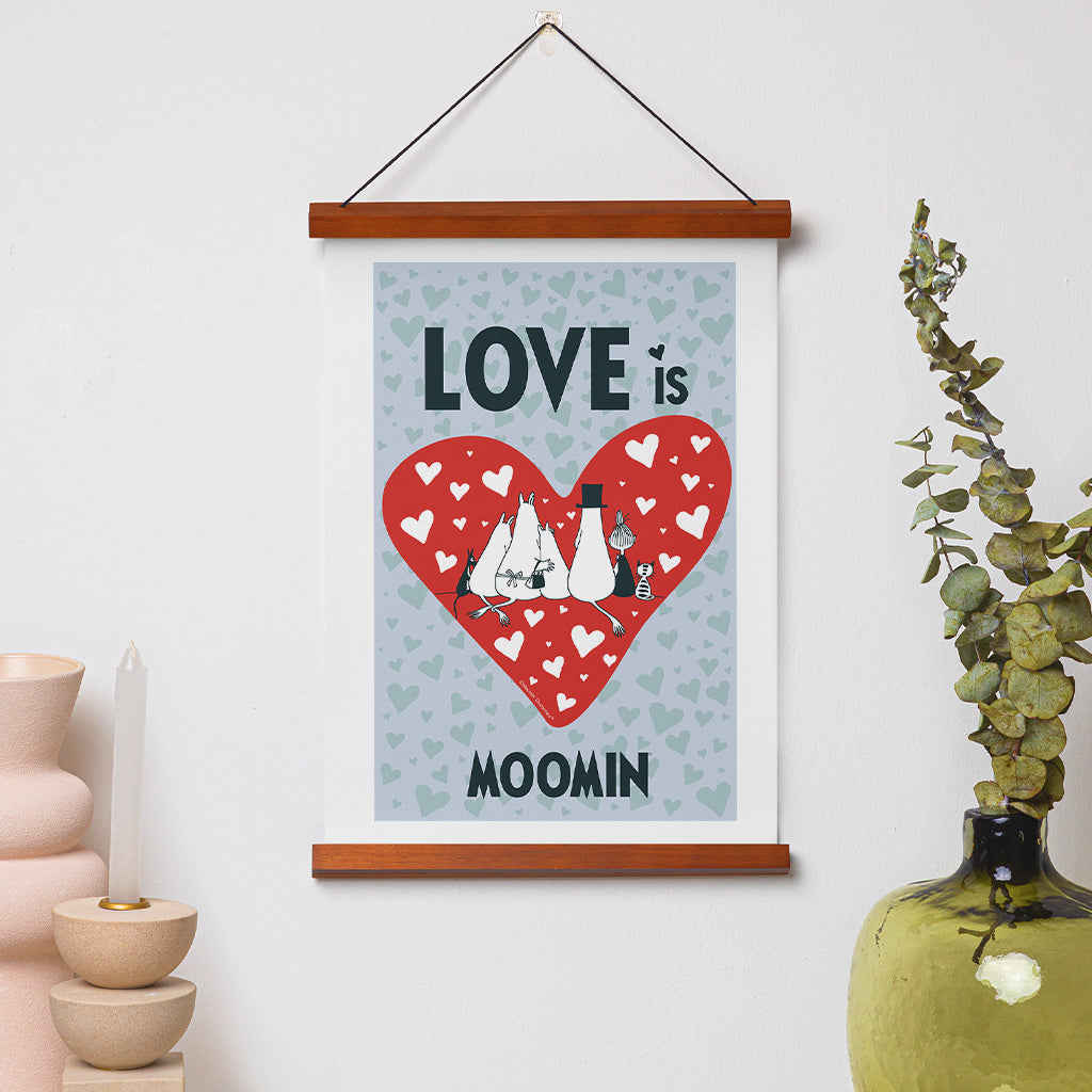 Moomin Love Is Moomin Family Hearts Print