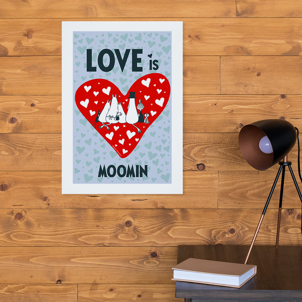 Moomin Love Is Moomin Family Hearts Print