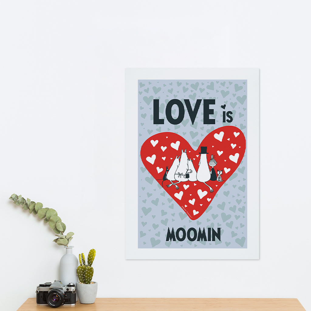 Moomin Love Is Moomin Family Hearts Print