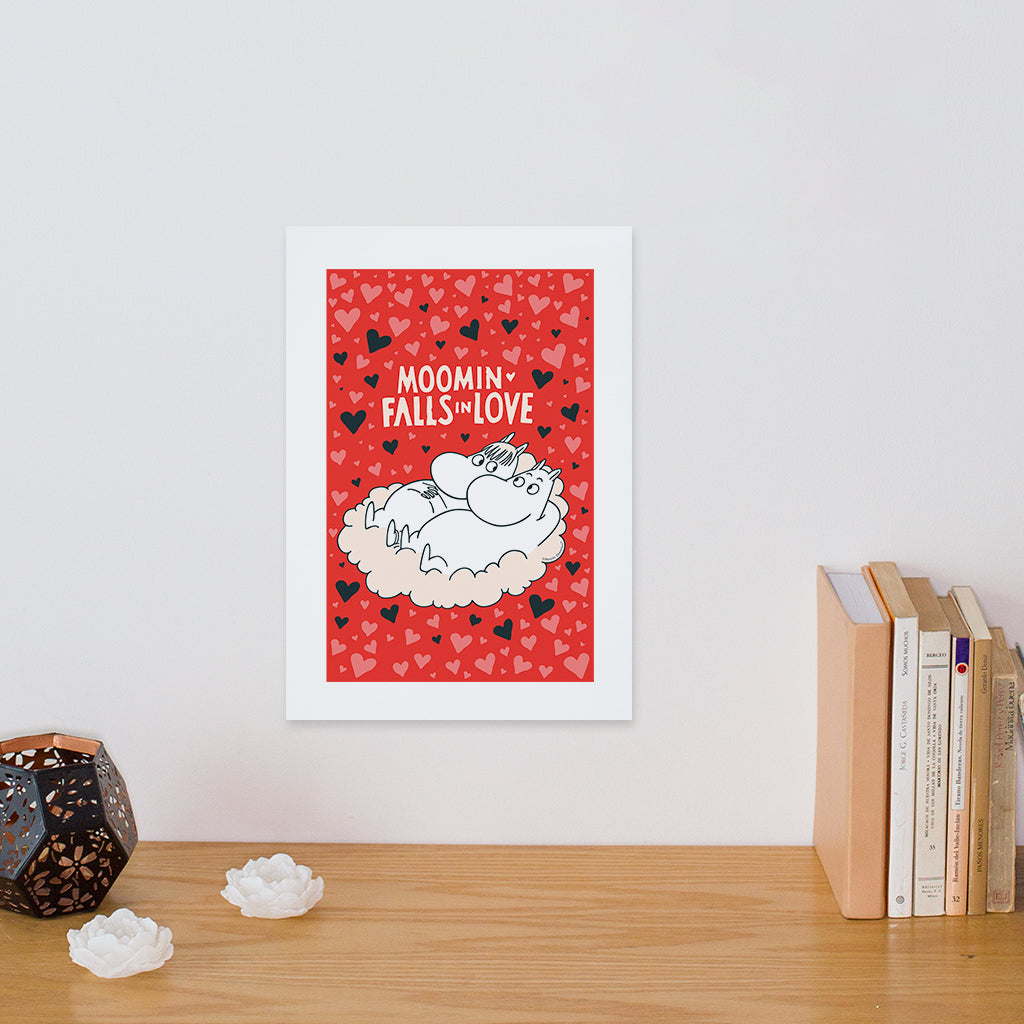 Moomin Heart Falls In Love Moomintroll & Snorkmaiden Print | Moomin Shop US