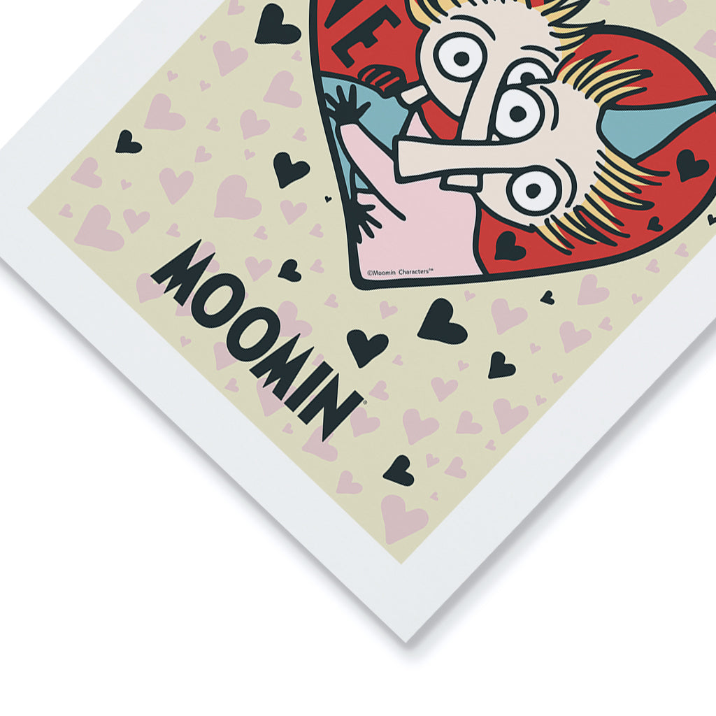 Moomin Love Hearts Thingumy And Bob Print