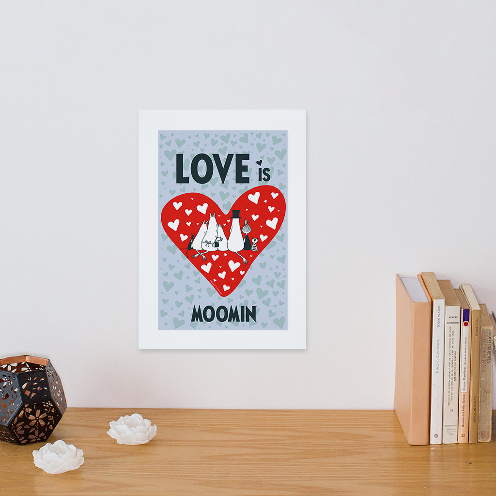 Moomin Love Is Moomin Family Hearts Print