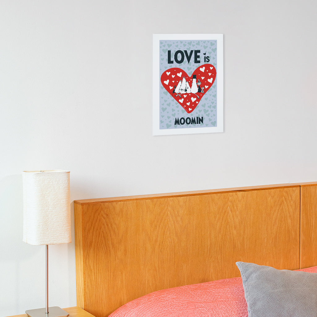 Moomin Love Is Moomin Family Hearts Print