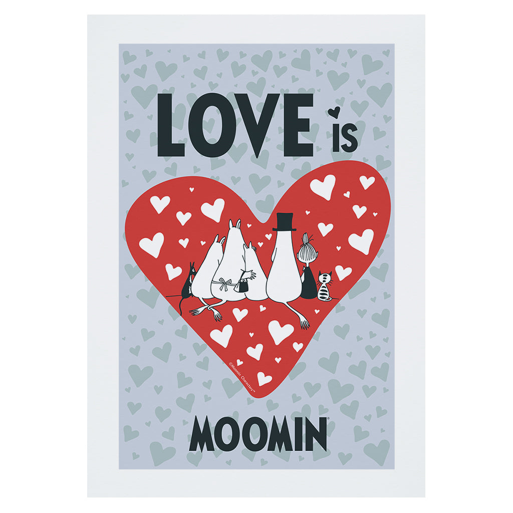 Moomin Love Is Moomin Family Hearts Print