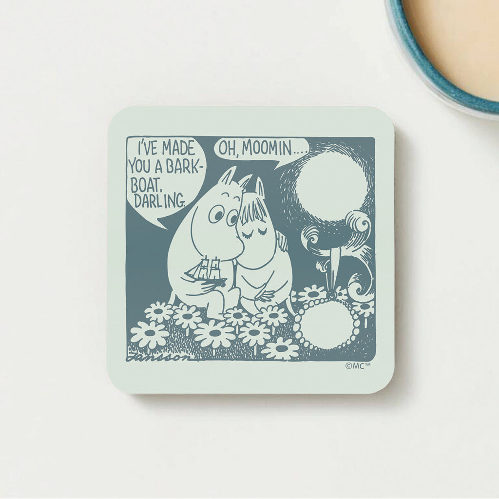 Moomin Love Moomintroll Snorkmaiden Comic Scene Wooden Single Coaster