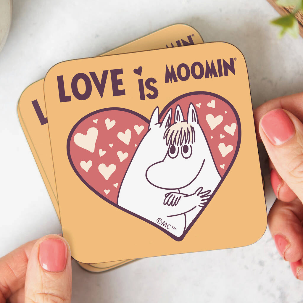 Moomin Moomintroll Snorkmaiden Love Is Moomin Wooden Single Coaster