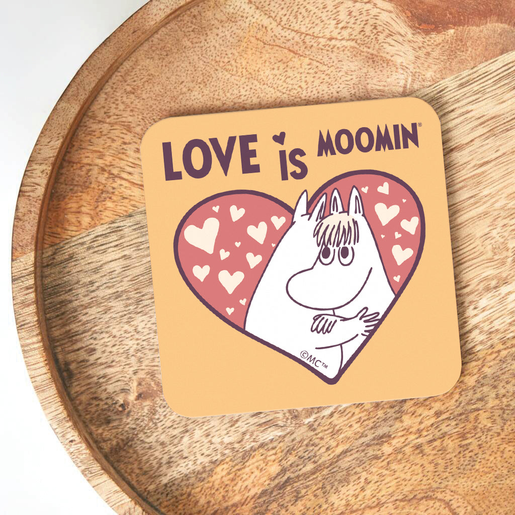 Moomin Moomintroll Snorkmaiden Love Is Moomin Wooden Single Coaster