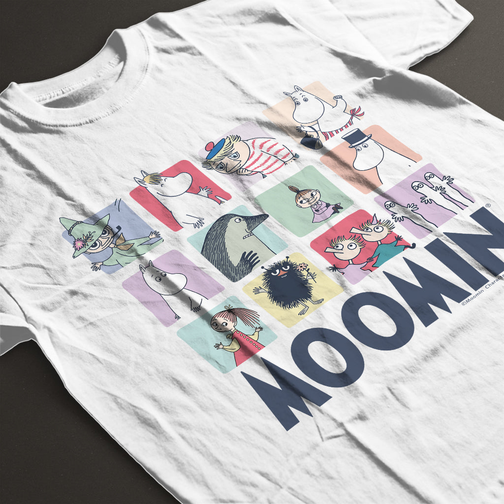 Moomin Character Blocks Group Light Adult T-Shirt