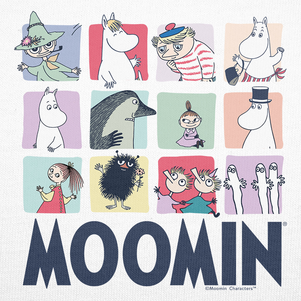 Moomin Character Blocks Group Light Adult T-Shirt