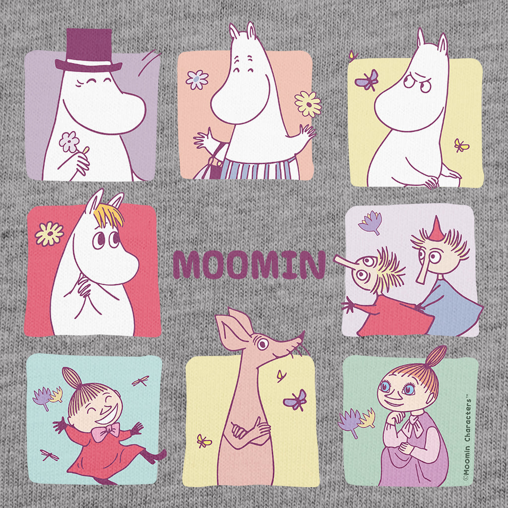 Moomin Square Character Blocks Adult T-Shirt