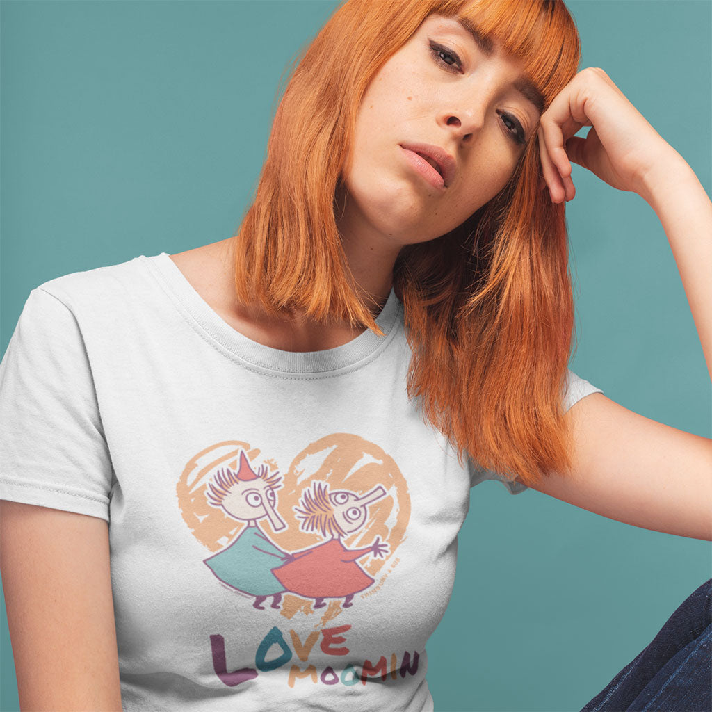 Thingumy And Bob Love Moomin Women&#39;s T-Shirt