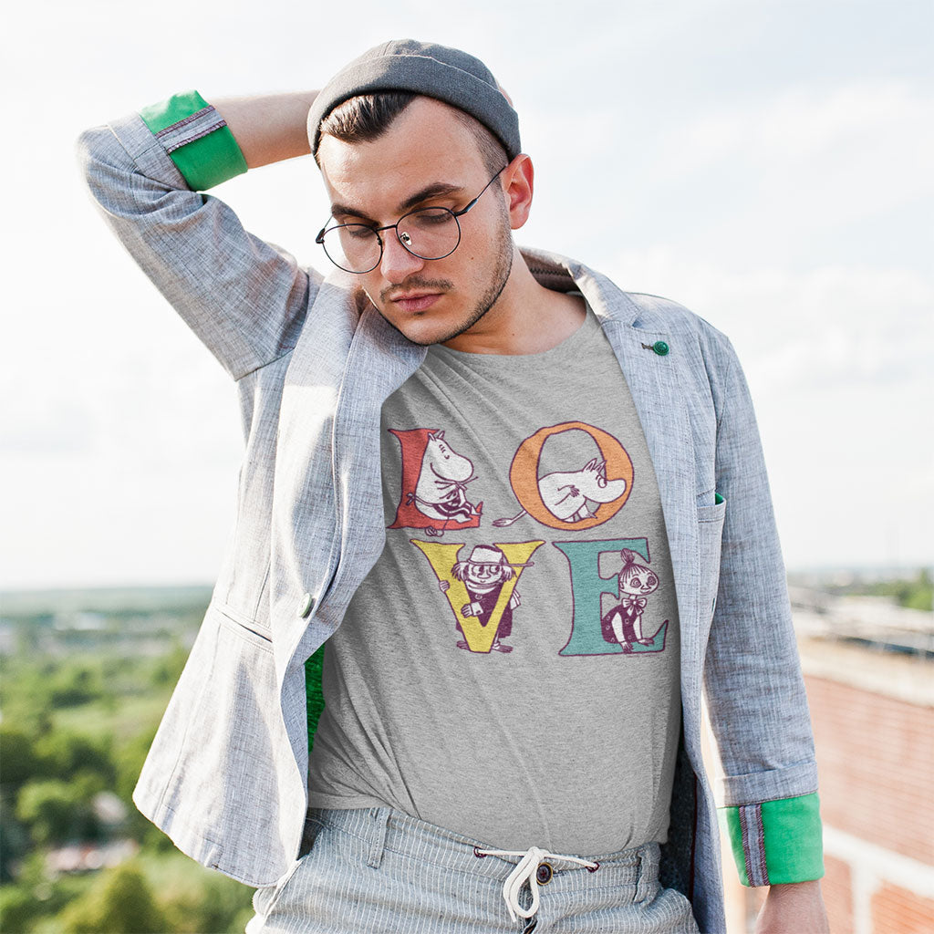 Moomin L O V E Letters Adult T-Shirt