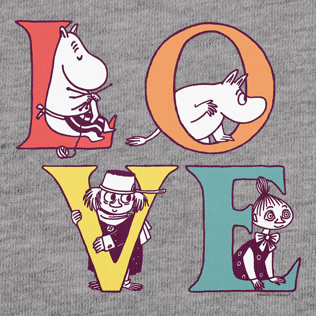Moomin L O V E Letters Adult T-Shirt