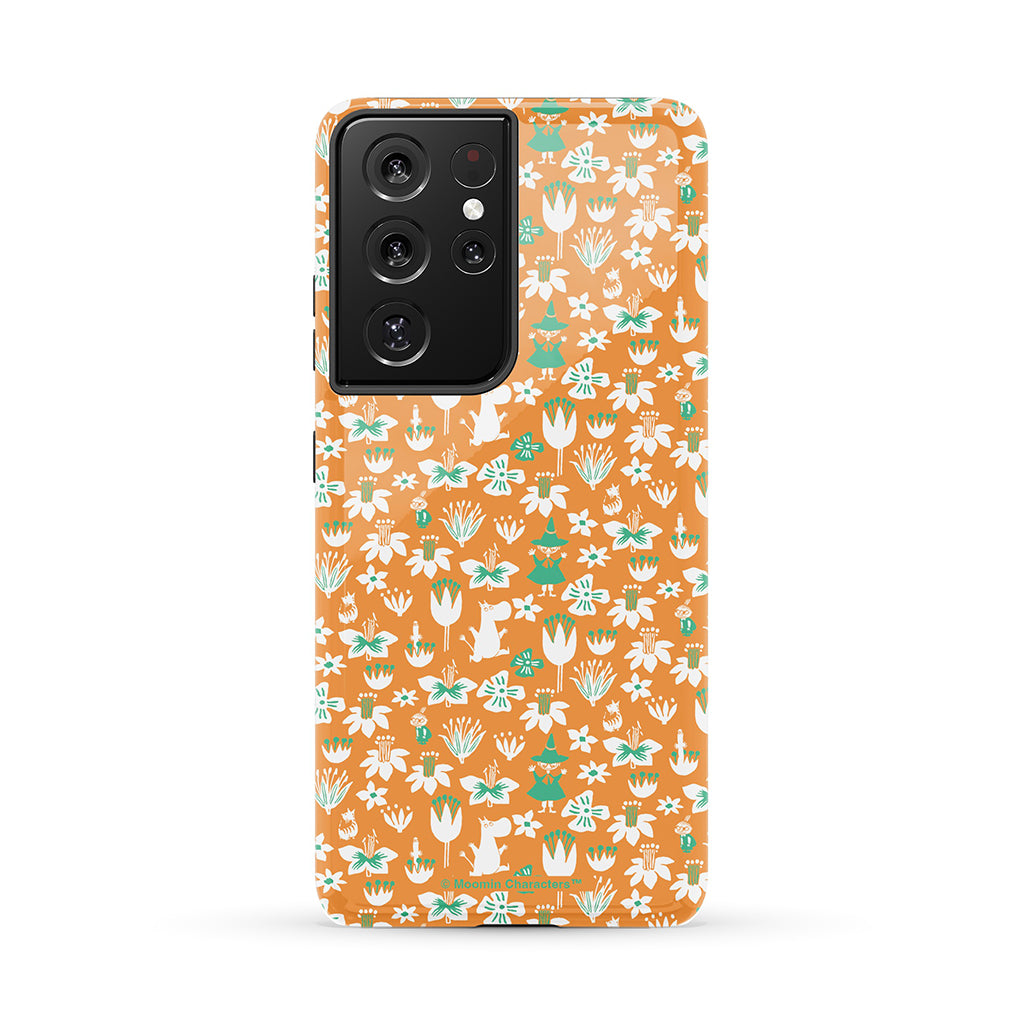 Moomintroll, Snufkin And Flowers Galaxy Tough Case | Moomin