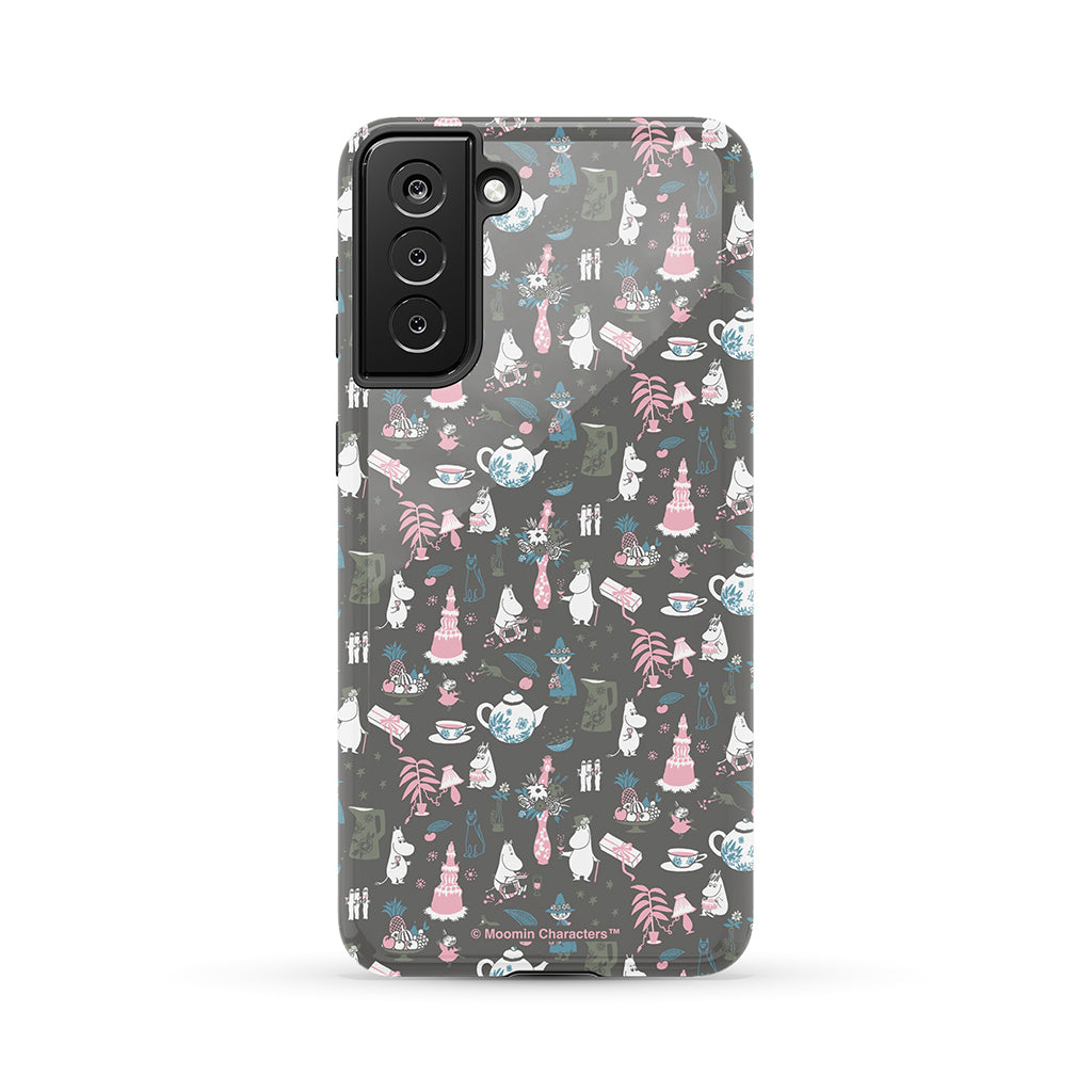 Moomin Family Tea Party Grey Galaxy Tough Case