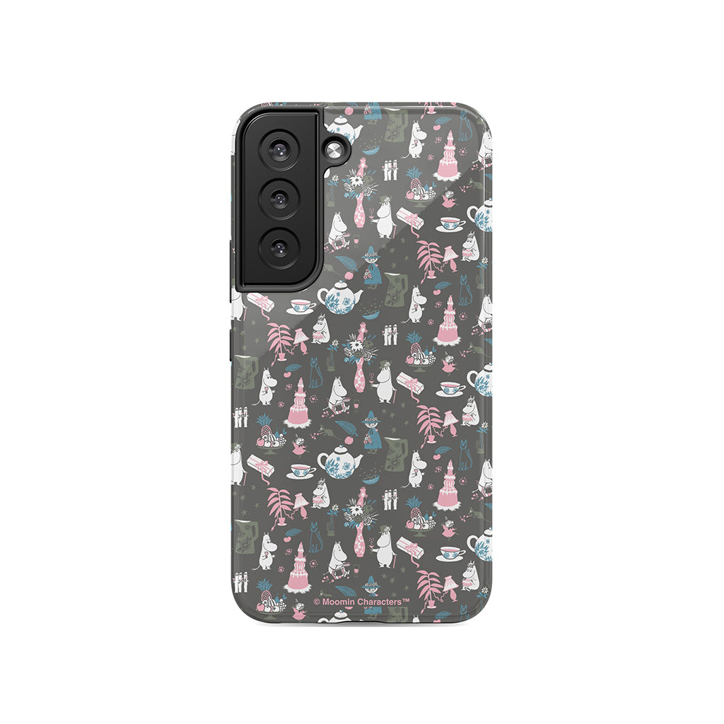 Moomin Family Tea Party Grey Galaxy Tough Case