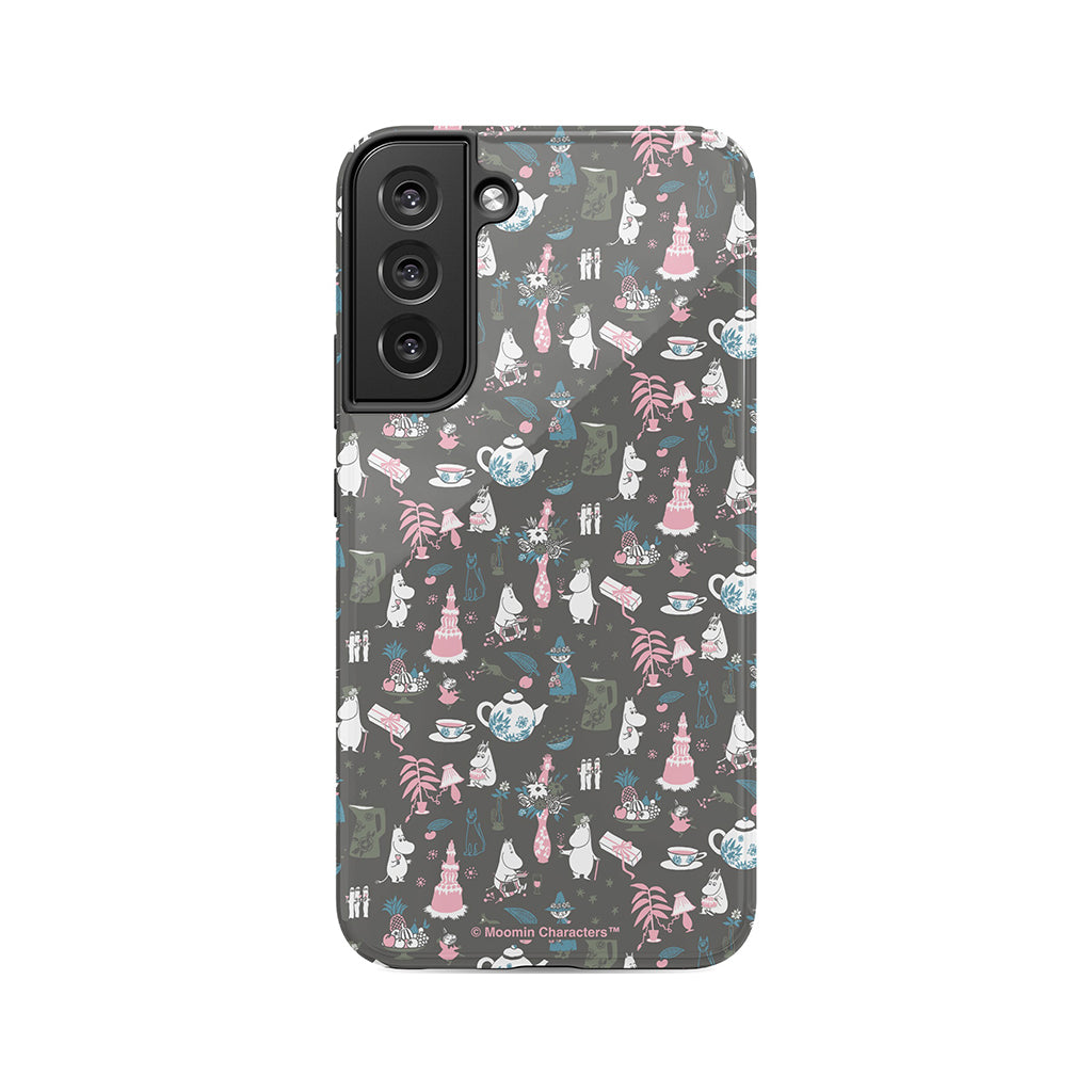 Moomin Family Tea Party Grey Galaxy Tough Case