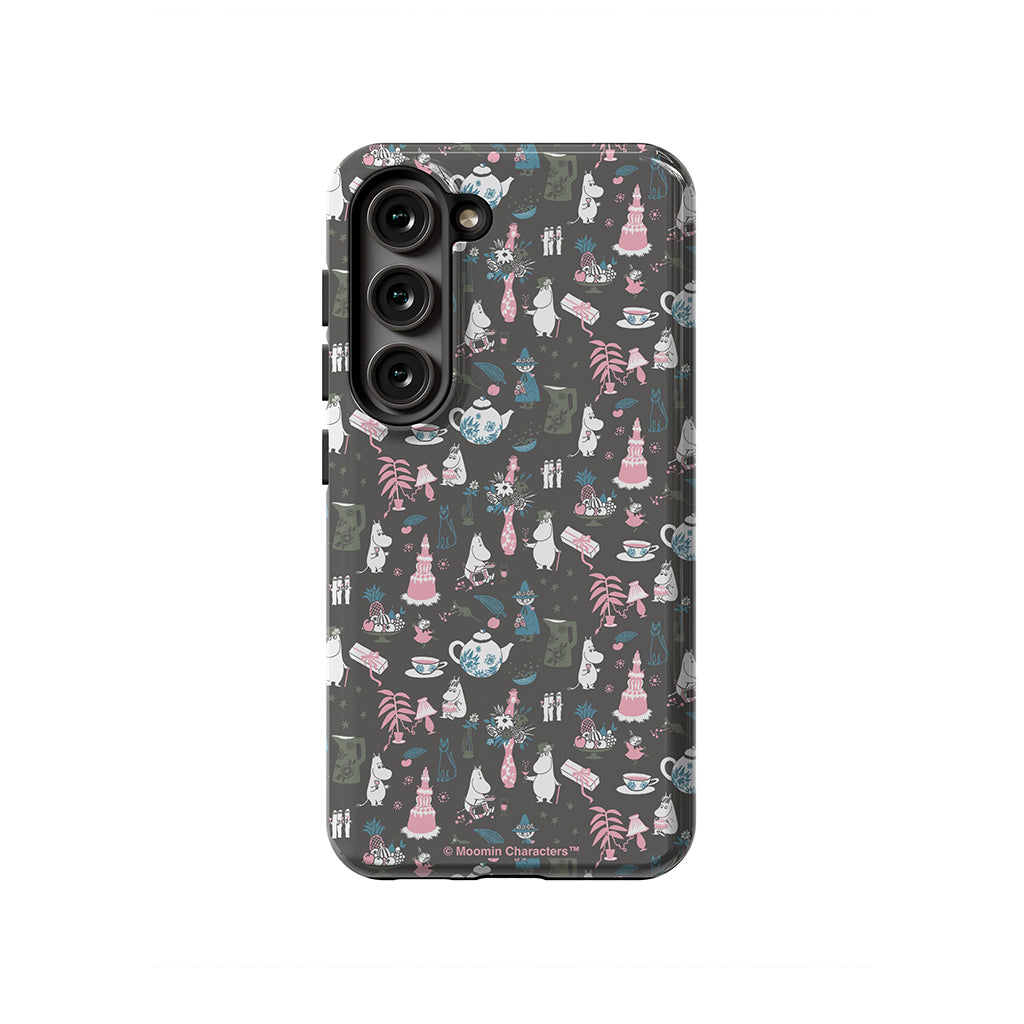 Moomin Family Tea Party Grey Galaxy Tough Case