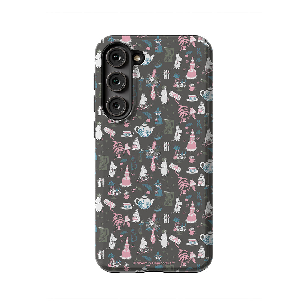 Moomin Family Tea Party Grey Galaxy Tough Case