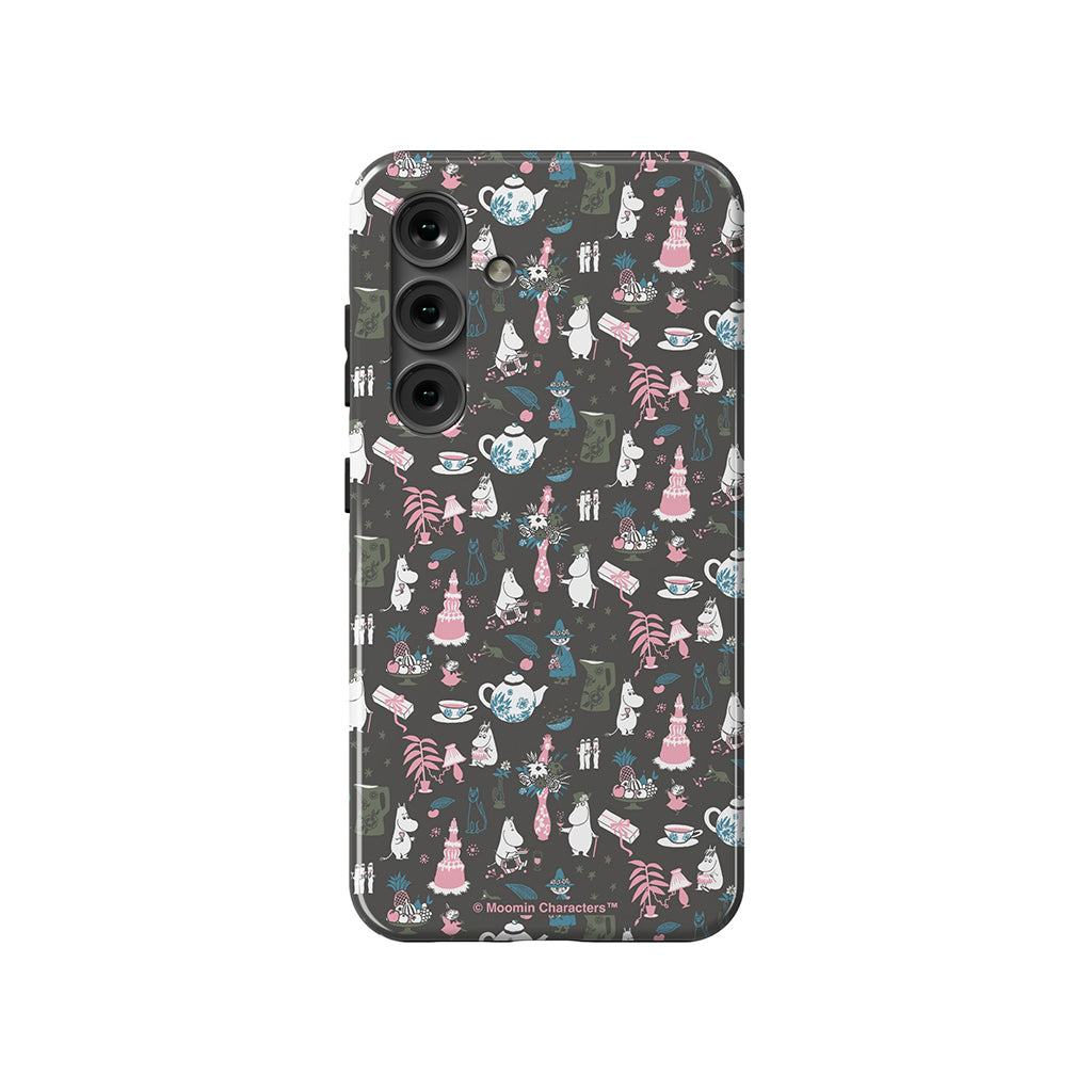 Moomin Family Tea Party Grey Galaxy Tough Case