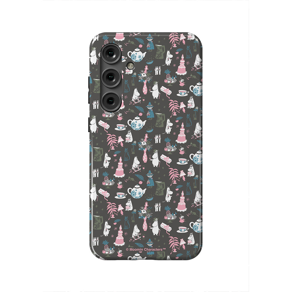 Moomin Family Tea Party Grey Galaxy Tough Case