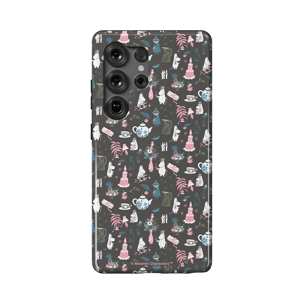Moomin Family Tea Party Grey Galaxy Tough Case