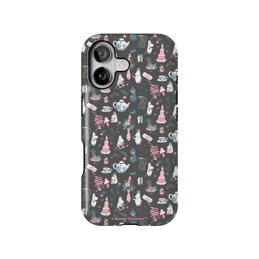 Moomin Family Tea Party Grey Apple iPhone MagSafe Tough Case
