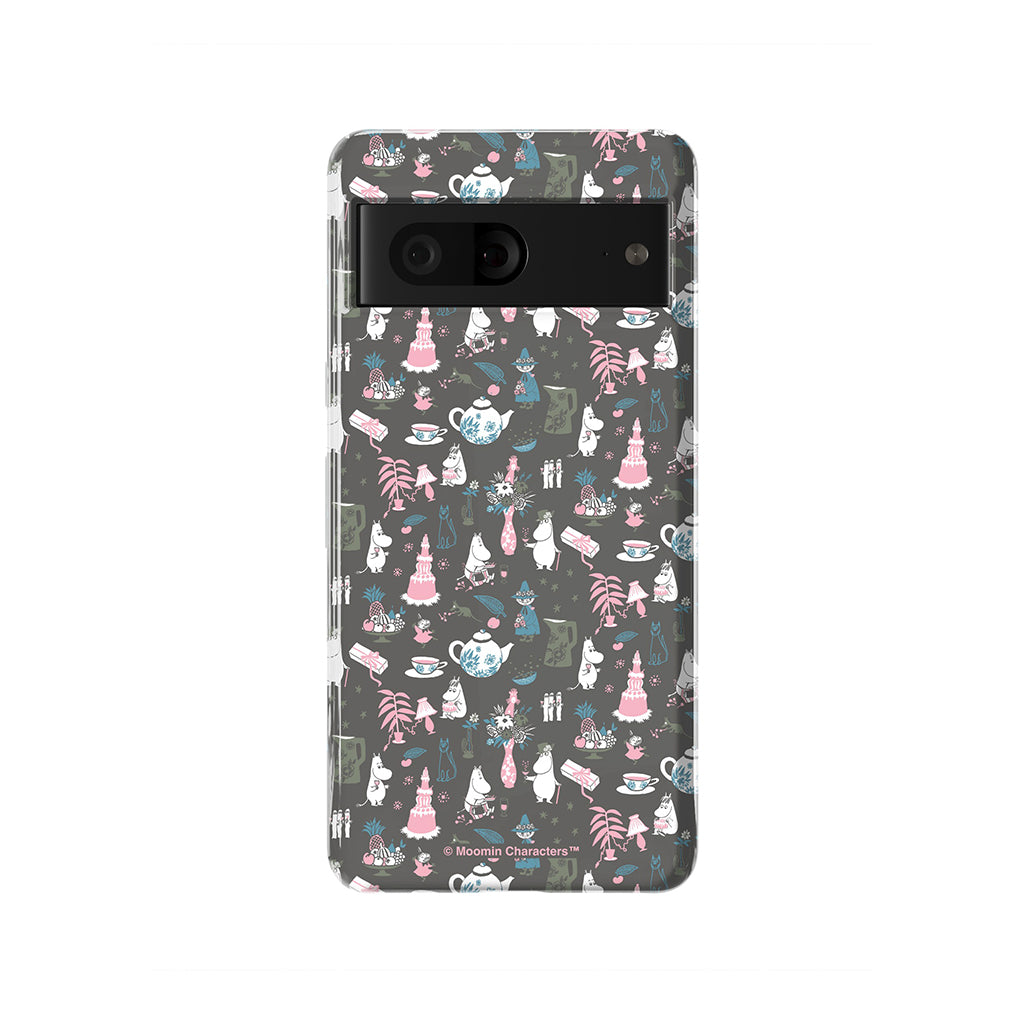 Moomin Family Tea Party Grey Google Pixel Tough Case