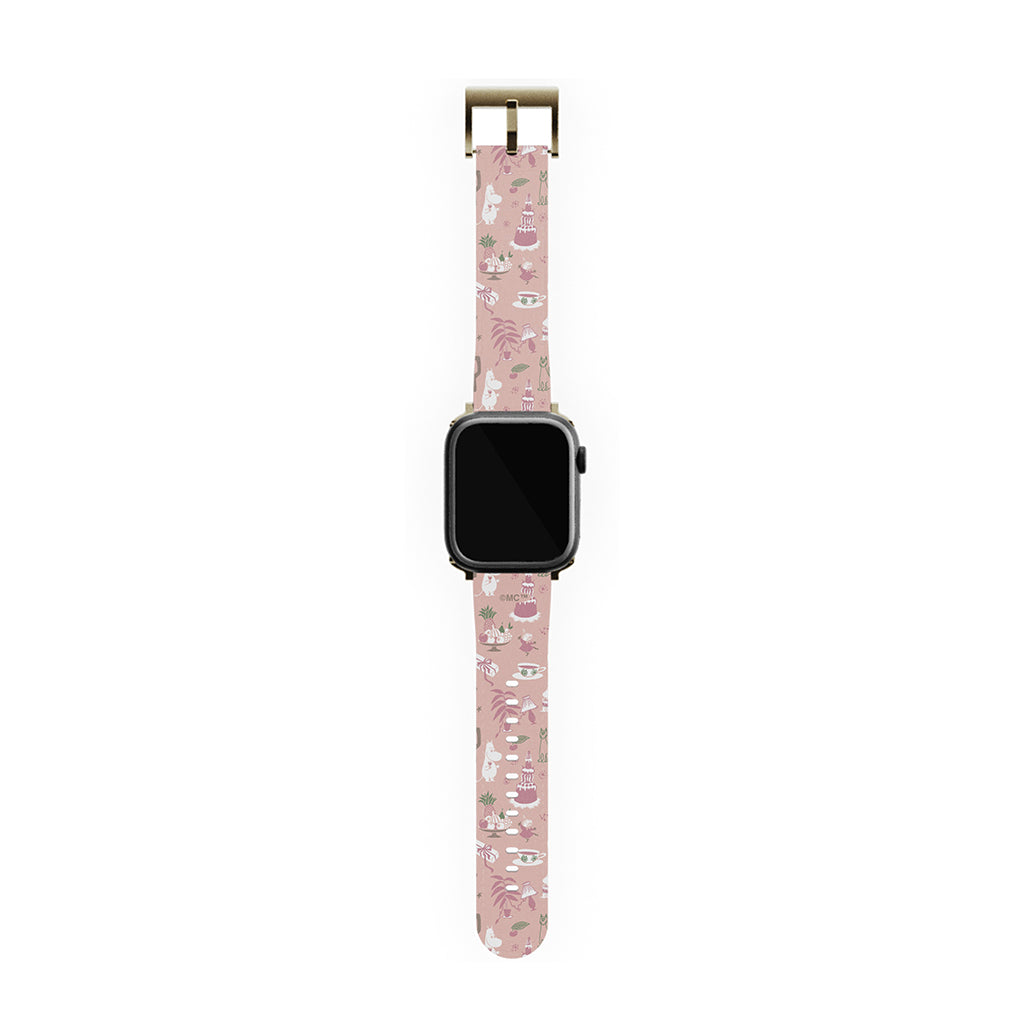 Moomin Family Tea Party Pink Apple Watch Band